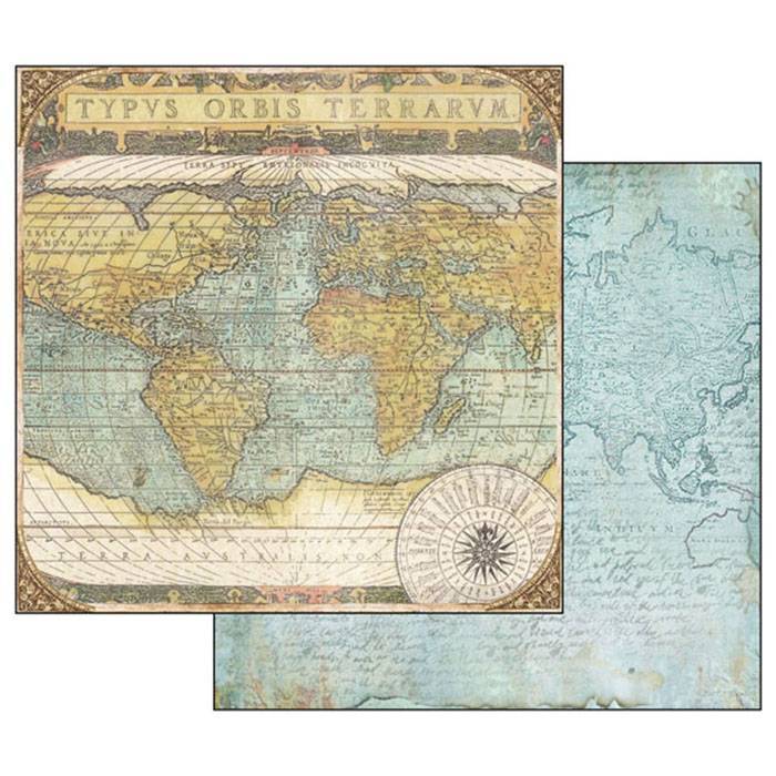 Stamperia Around the World 12x12 Inch Paper Pack SBBL28 for Scrapbooking