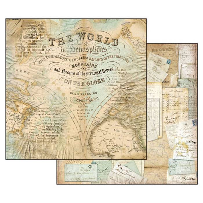 Stamperia Around the World 12x12 Inch Paper Pack SBBL28 for Scrapbooking