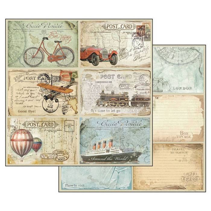 Stamperia Around the World 12x12 Inch Paper Pack SBBL28 for Scrapbooking