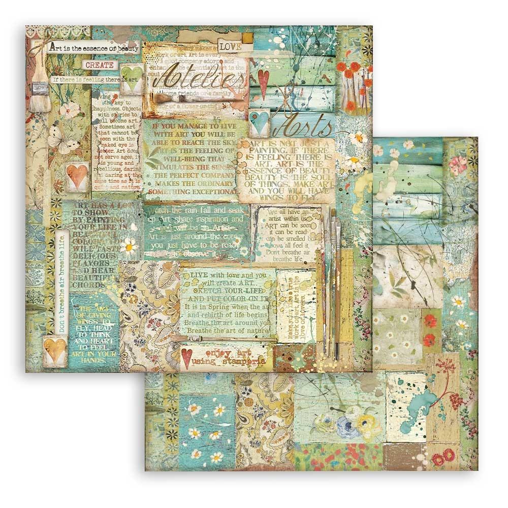 Stamperia Atelier des Arts 12x12 Inch Paper Pack (SBBL85)