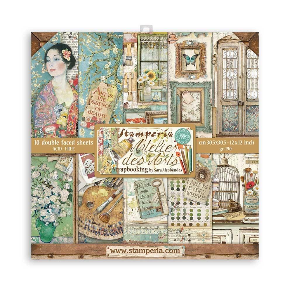 Stamperia Atelier des Arts 12x12 Inch Paper Pack (SBBL85)