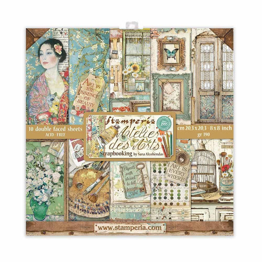 Stamperia Atelier des Arts 8x8 Inch Paper Pack (SBBS33)