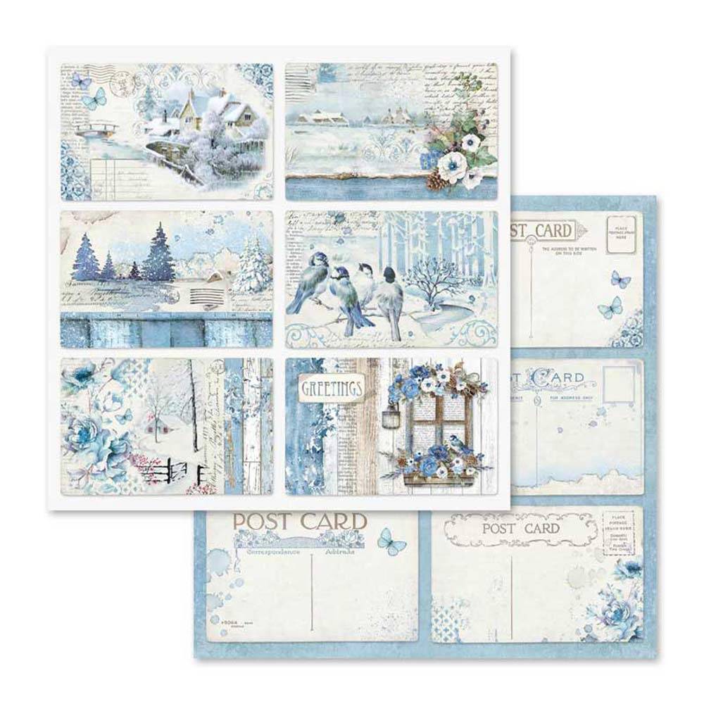 Stamperia Blue Land 12x12 Inch Paper Pack SBBL47 for Scrapbooking