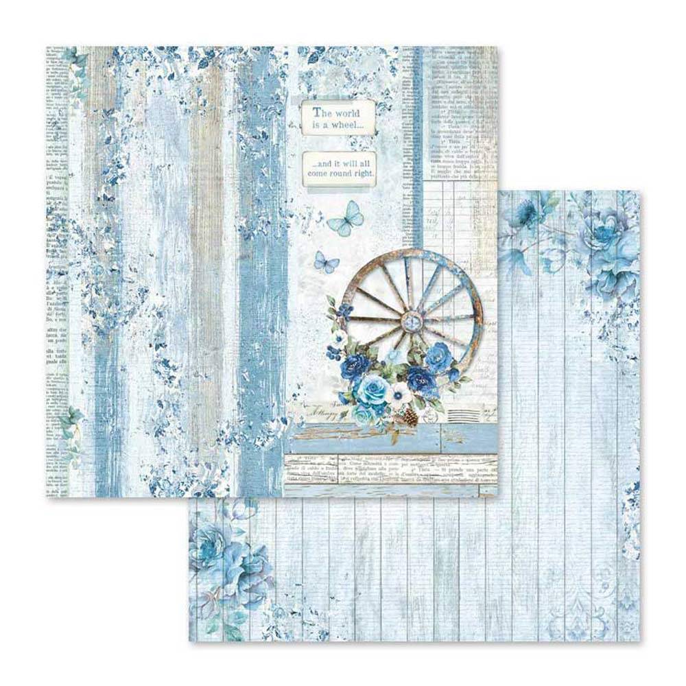 Stamperia Blue Land 12x12 Inch Paper Pack SBBL47 for Scrapbooking