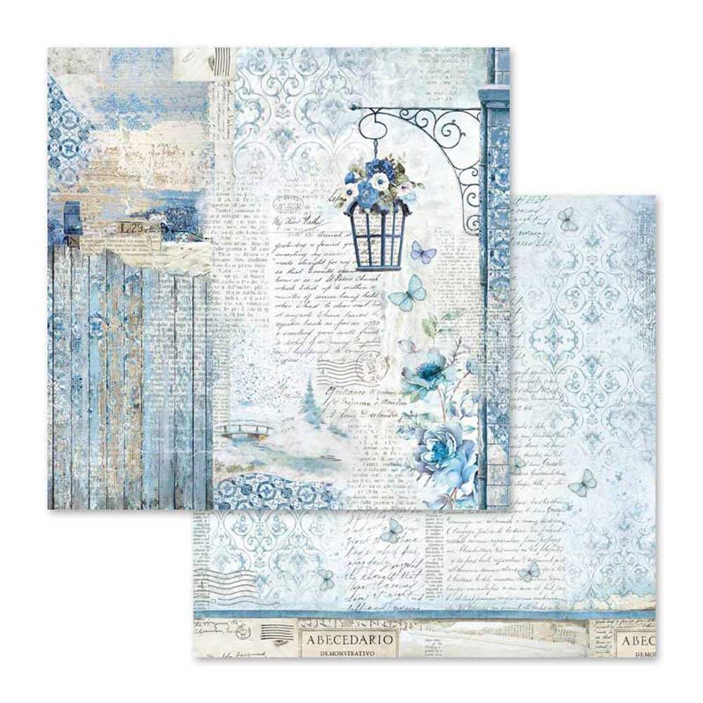 Stamperia Blue Land 12x12 Inch Paper Pack SBBL47 for Scrapbooking