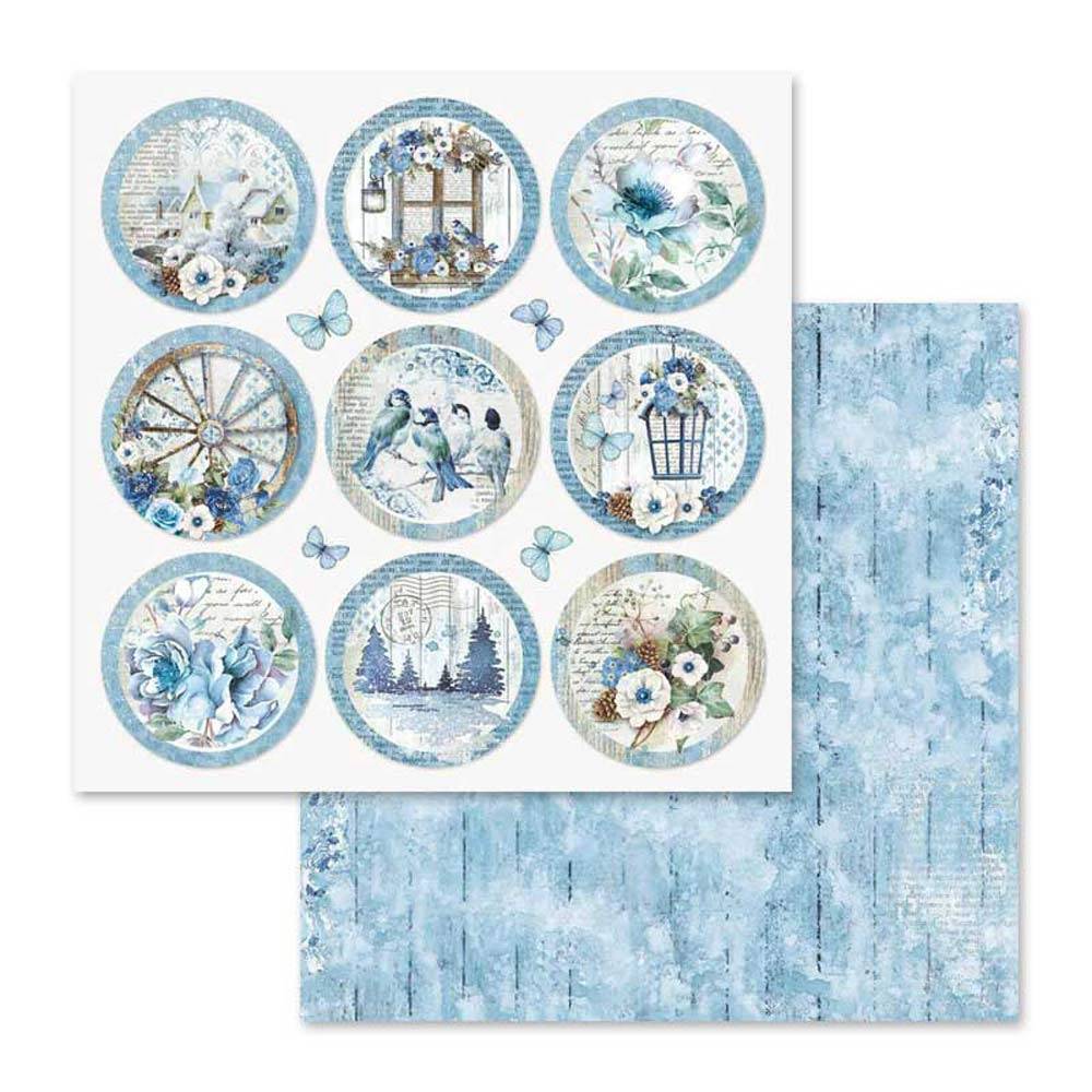 Stamperia Blue Land 12x12 Inch Paper Pack SBBL47 for Scrapbooking