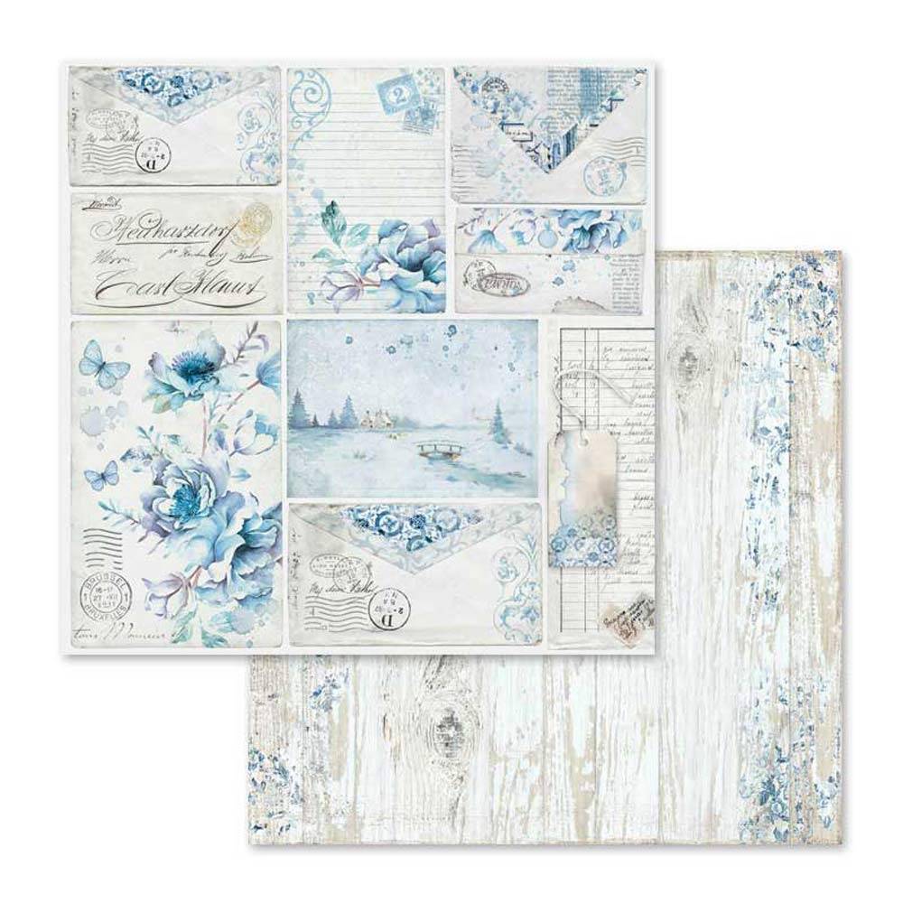 Stamperia Blue Land 12x12 Inch Paper Pack SBBL47 for Scrapbooking