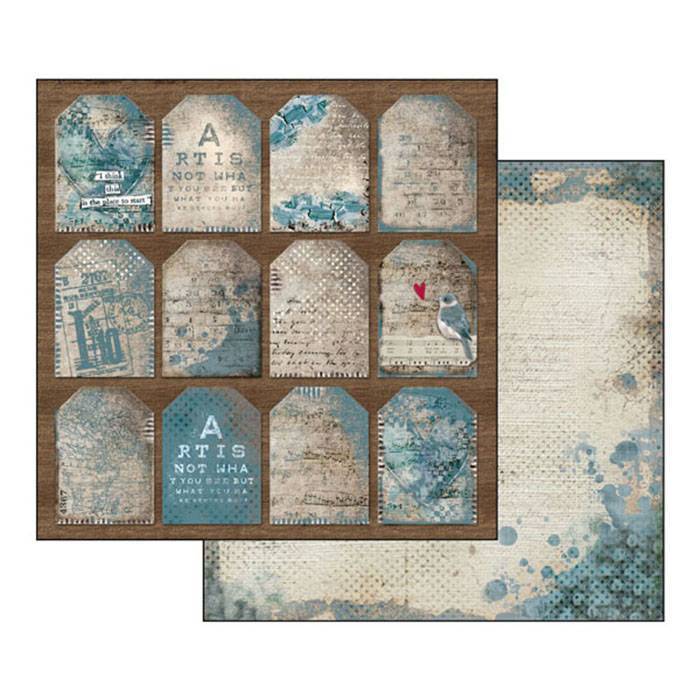 Stamperia Blues 12x12 Inch Paper Pack SBBL26 for Scrapbooking