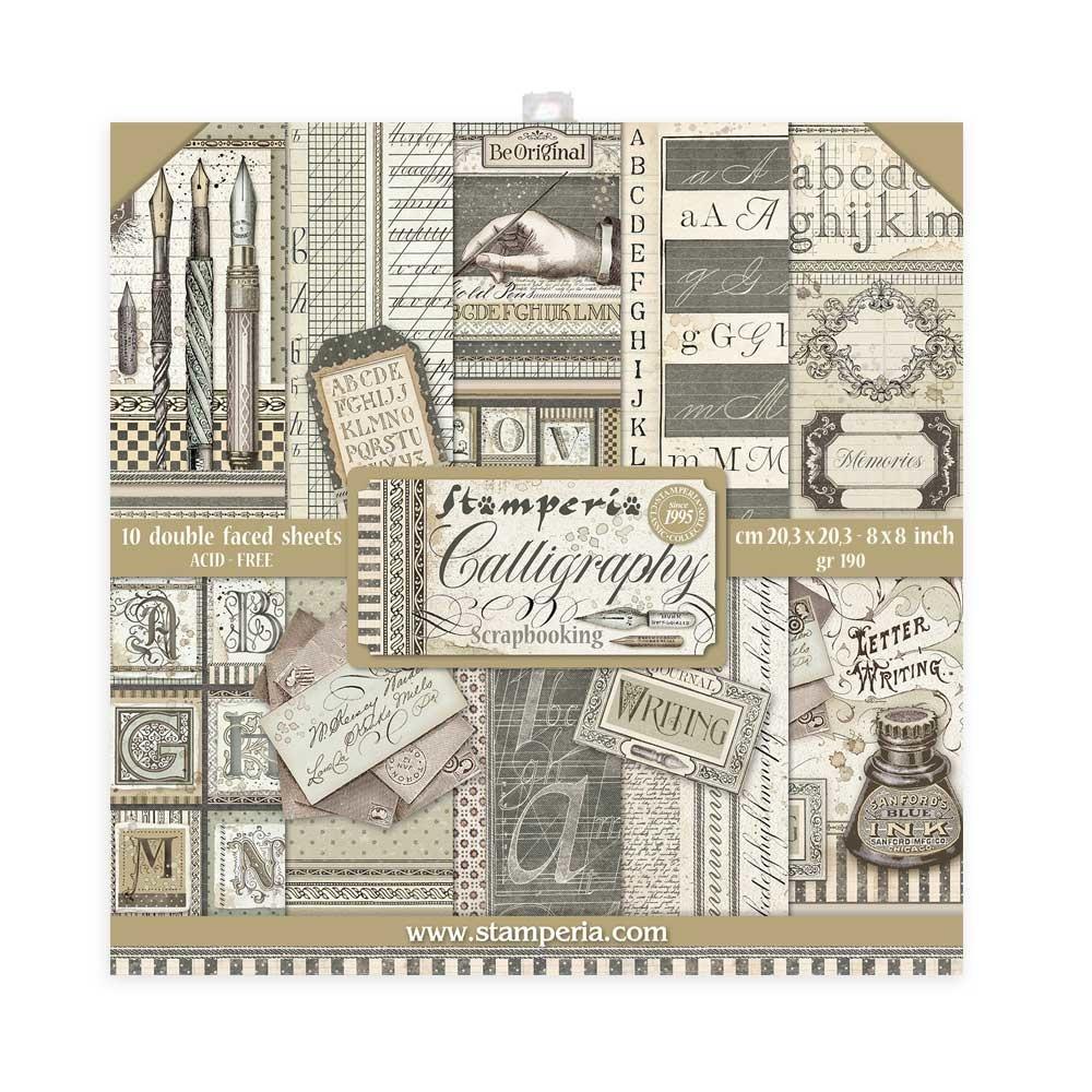 Stamperia Calligraphy 8x8 Inch Paper Pack (SBBS24)