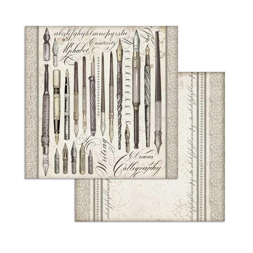 Stamperia Calligraphy 8x8 Inch Paper Pack (SBBS24)