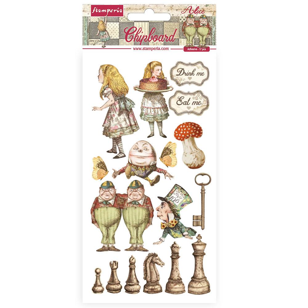 Stamperia Chipboard 15x30cm Alice Through the Looking Glass (DFLCB38)