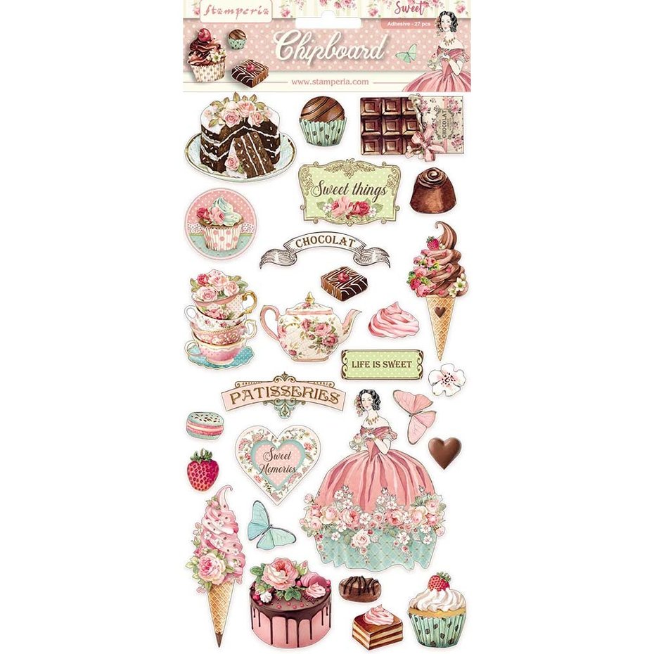 Stamperia Chipboard 15x30cm Sweety (DFLCB11)