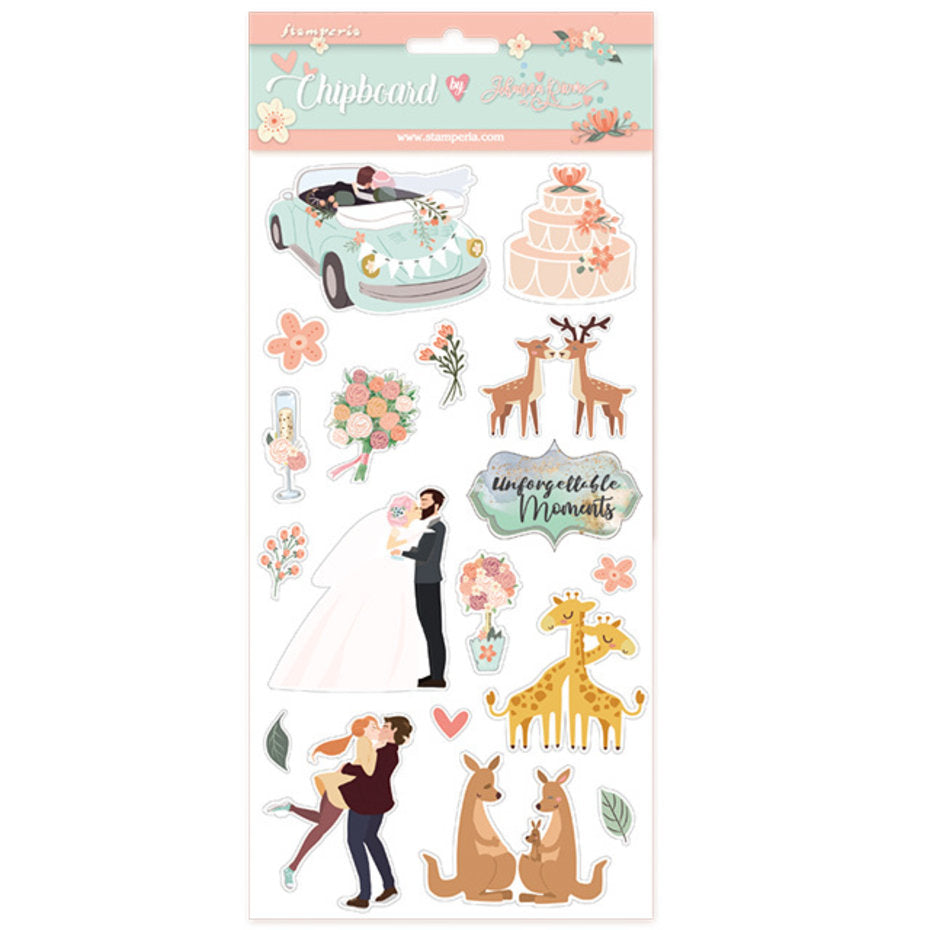 Stamperia Chipboard 15x30cm Wedding Subjects (DFLCB13)