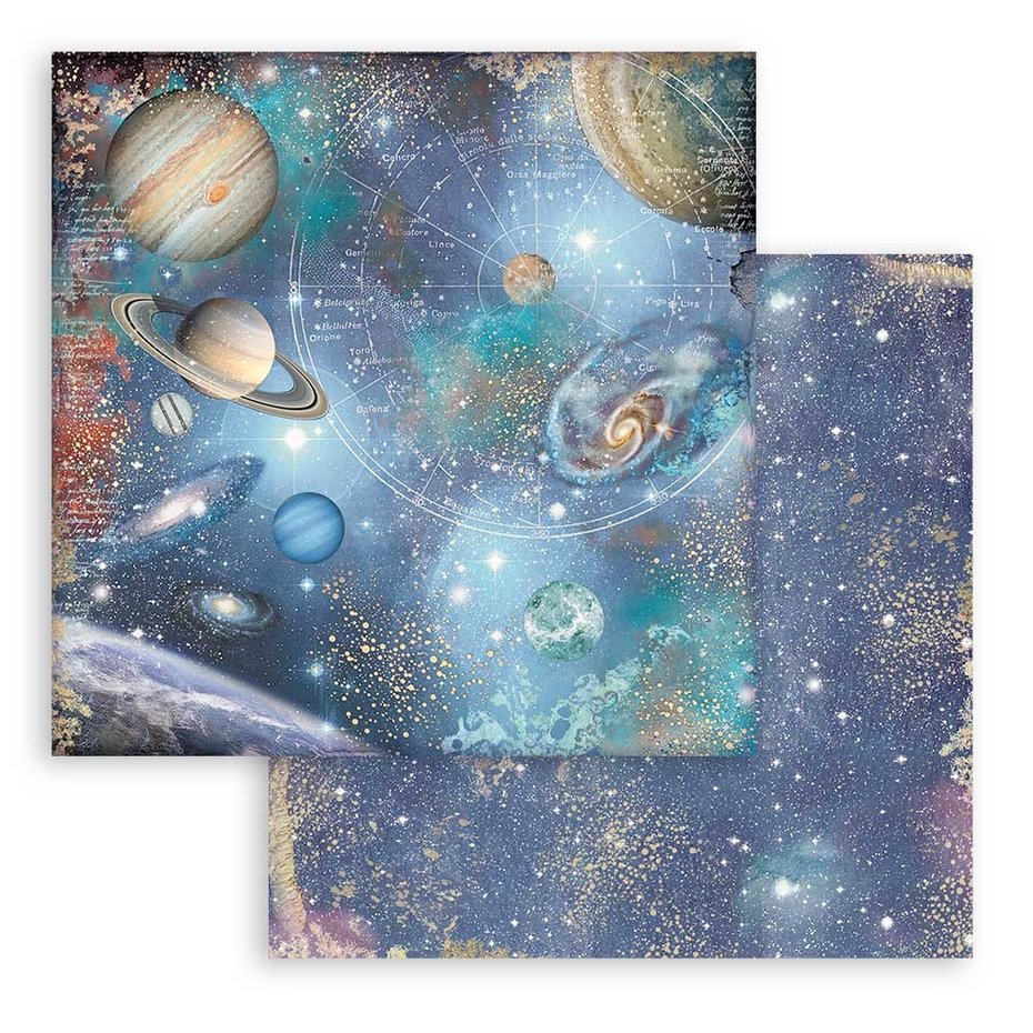 Stamperia Cosmos Infinity Backgrounds 8x8 Inch Paper Pack (SBBS71)