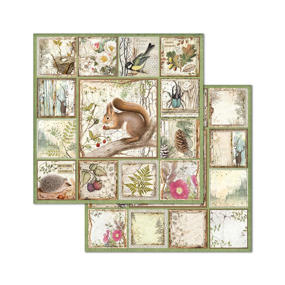 Stamperia Forest 8x8 Inch Paper Pack (SBBS06) for Scrapbooking