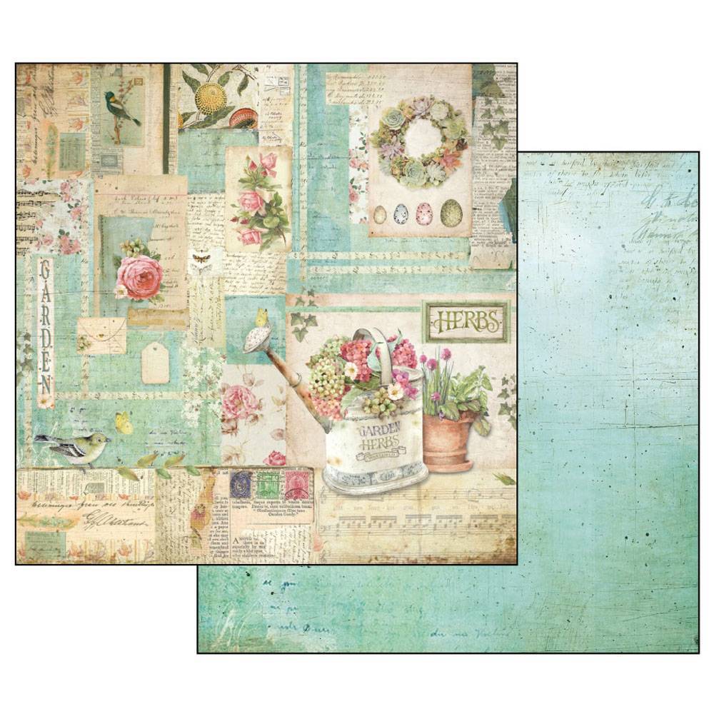 Stamperia Garden 12x12 Inch Paper Pack SBBL43 for Scrapbooking