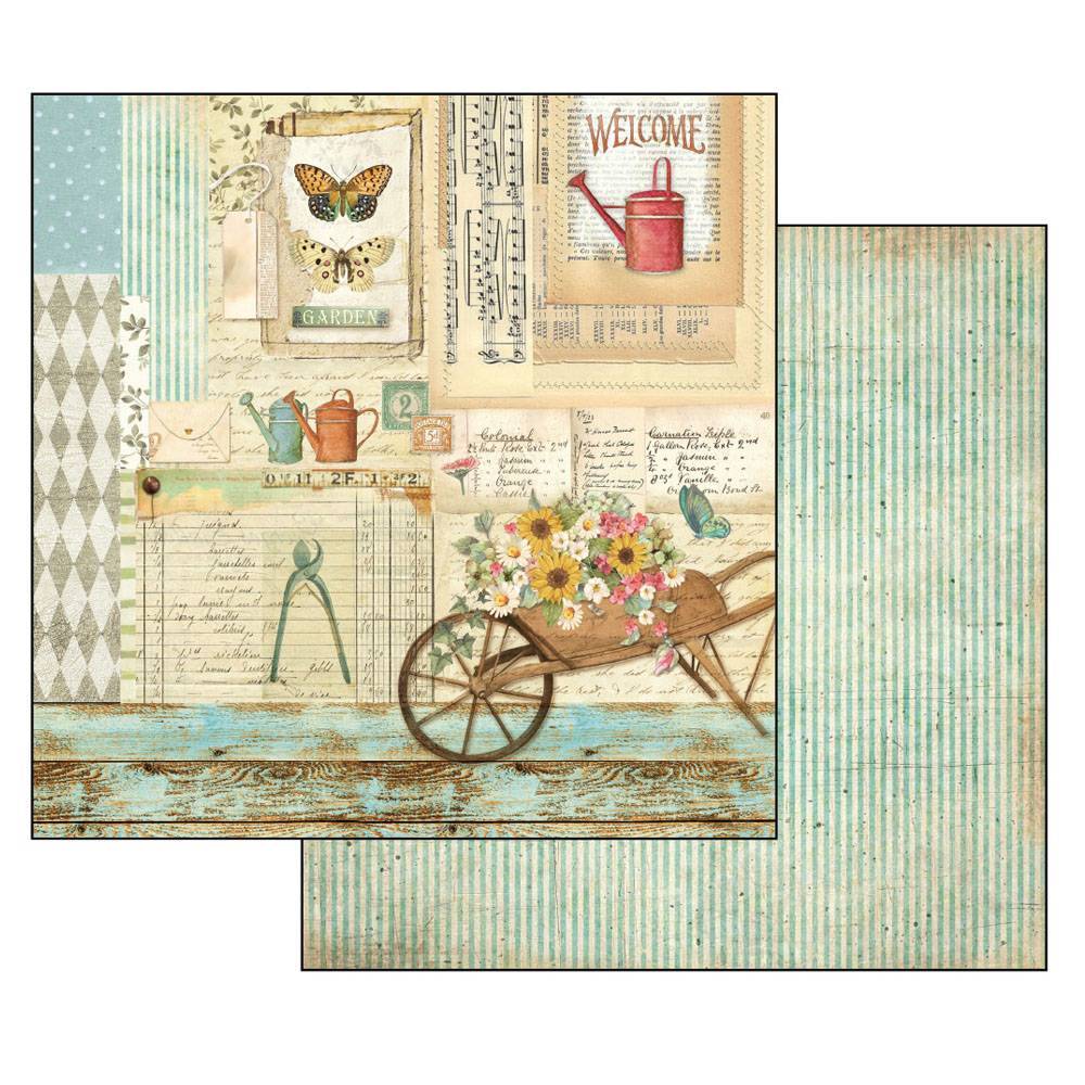 Stamperia Garden 12x12 Inch Paper Pack SBBL43 for Scrapbooking