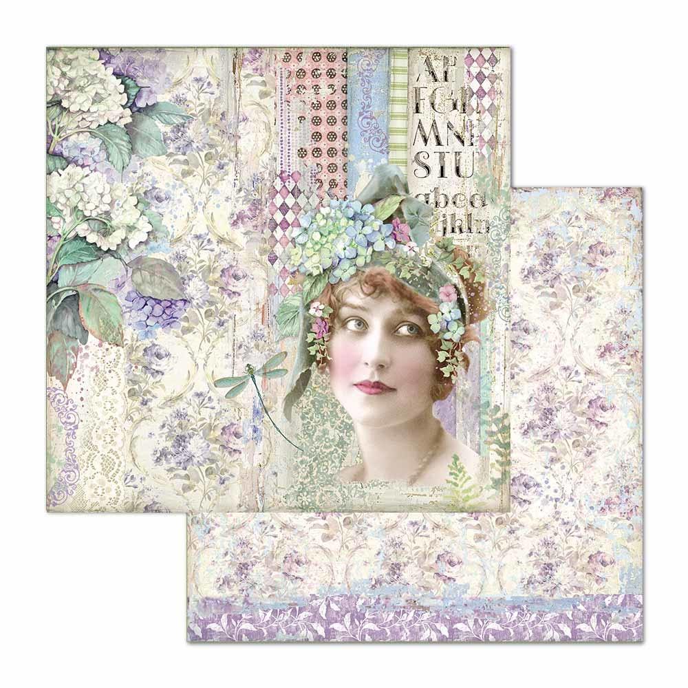 Stamperia Hortensia Lady 12x12 Inch Paper Sheet (SBB698)