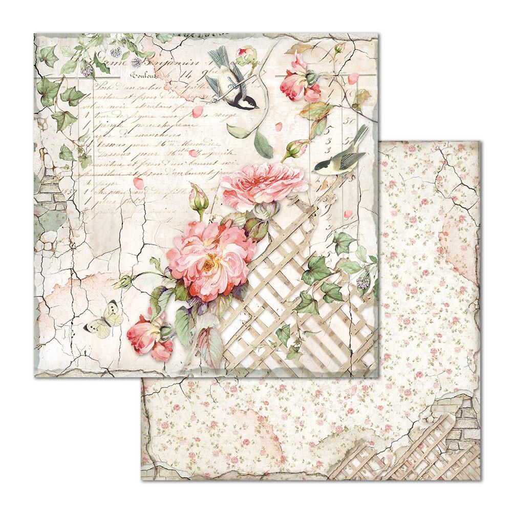 Stamperia House of Roses 12x12 Inch Paper Pack (SBBL66) for Scrapbooking