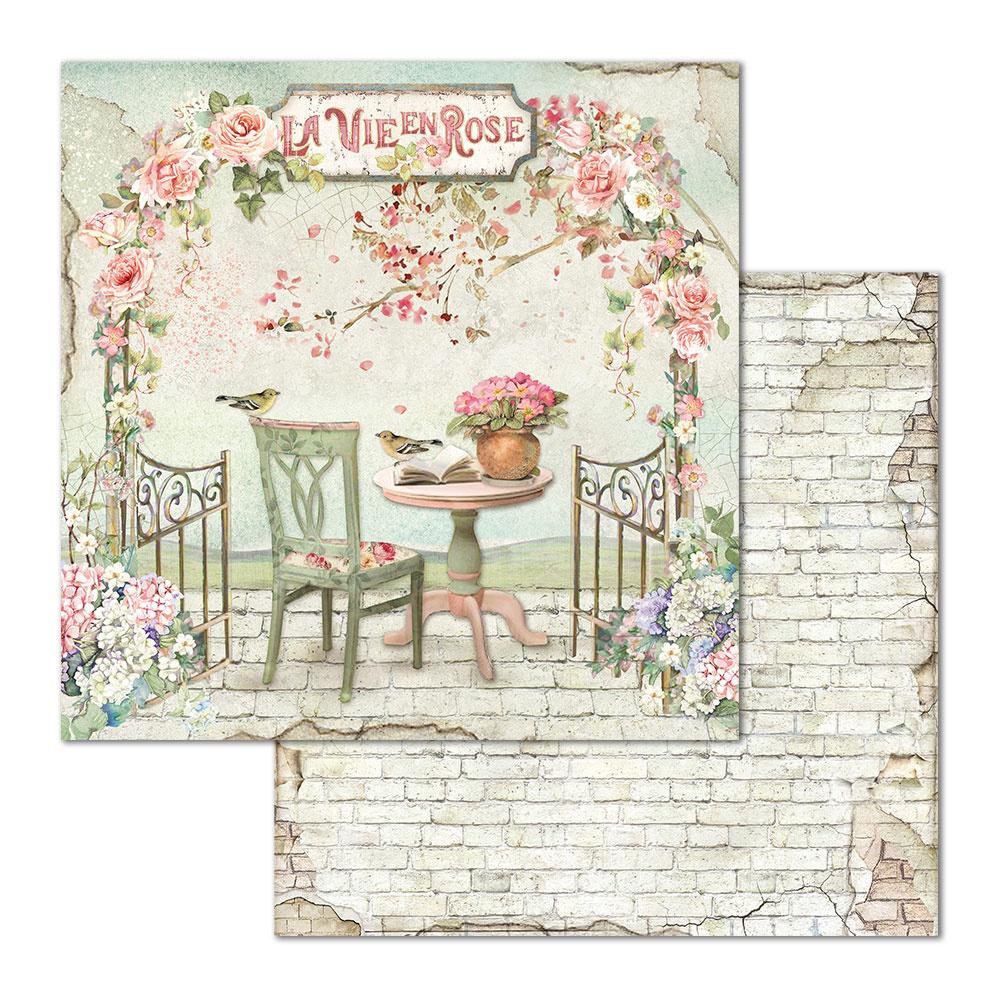 Stamperia House of Roses 12x12 Inch Paper Pack (SBBL66) for Scrapbooking