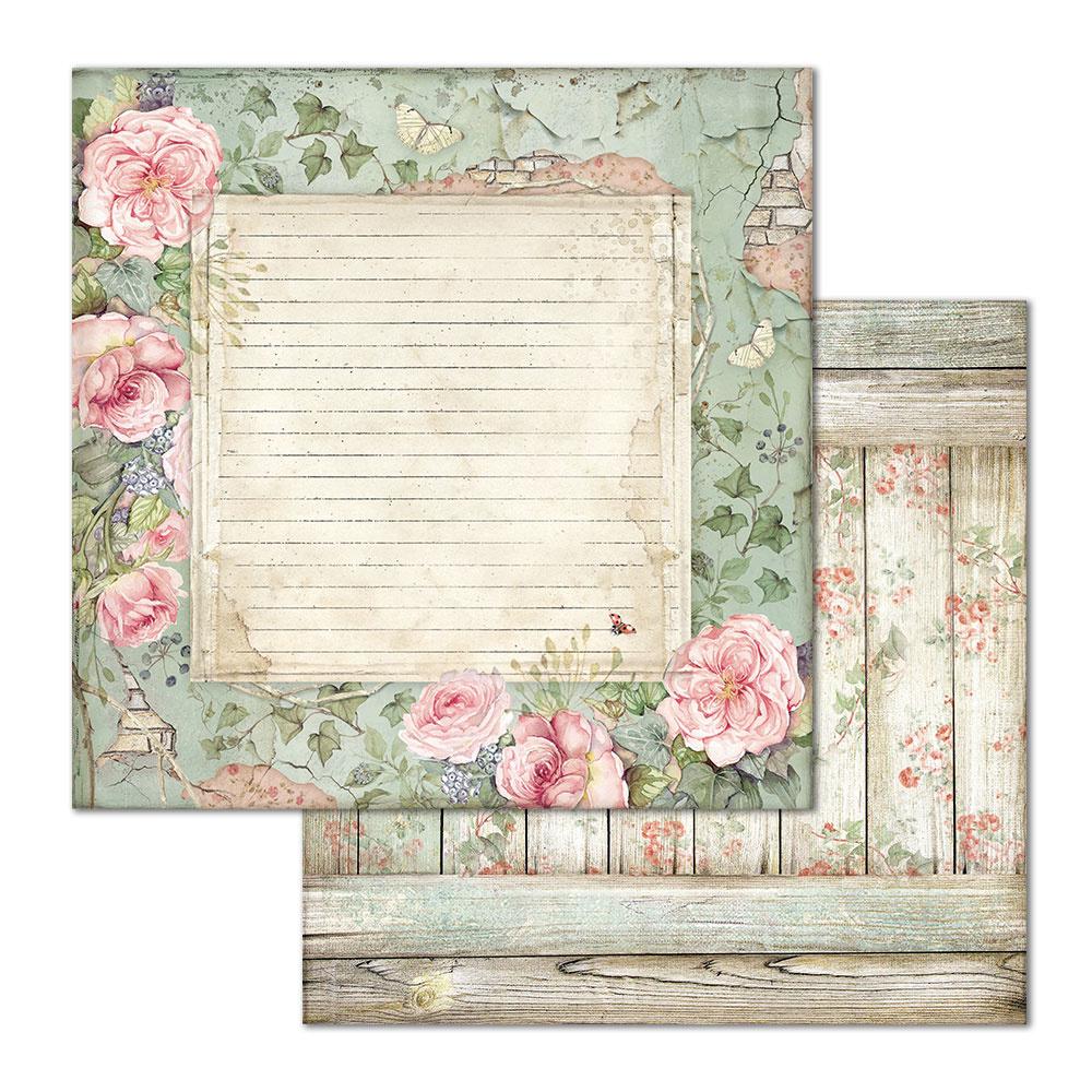 Stamperia House of Roses 12x12 Inch Paper Pack (SBBL66) for Scrapbooking