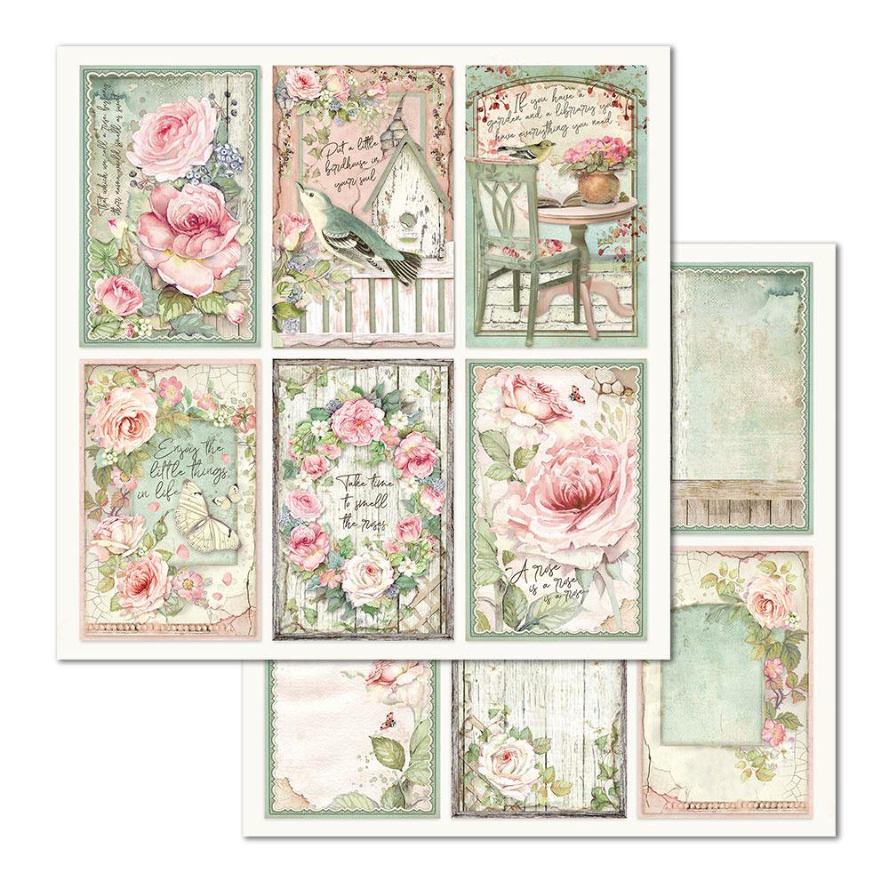 Stamperia House of Roses 12x12 Inch Paper Pack (SBBL66) for Scrapbooking