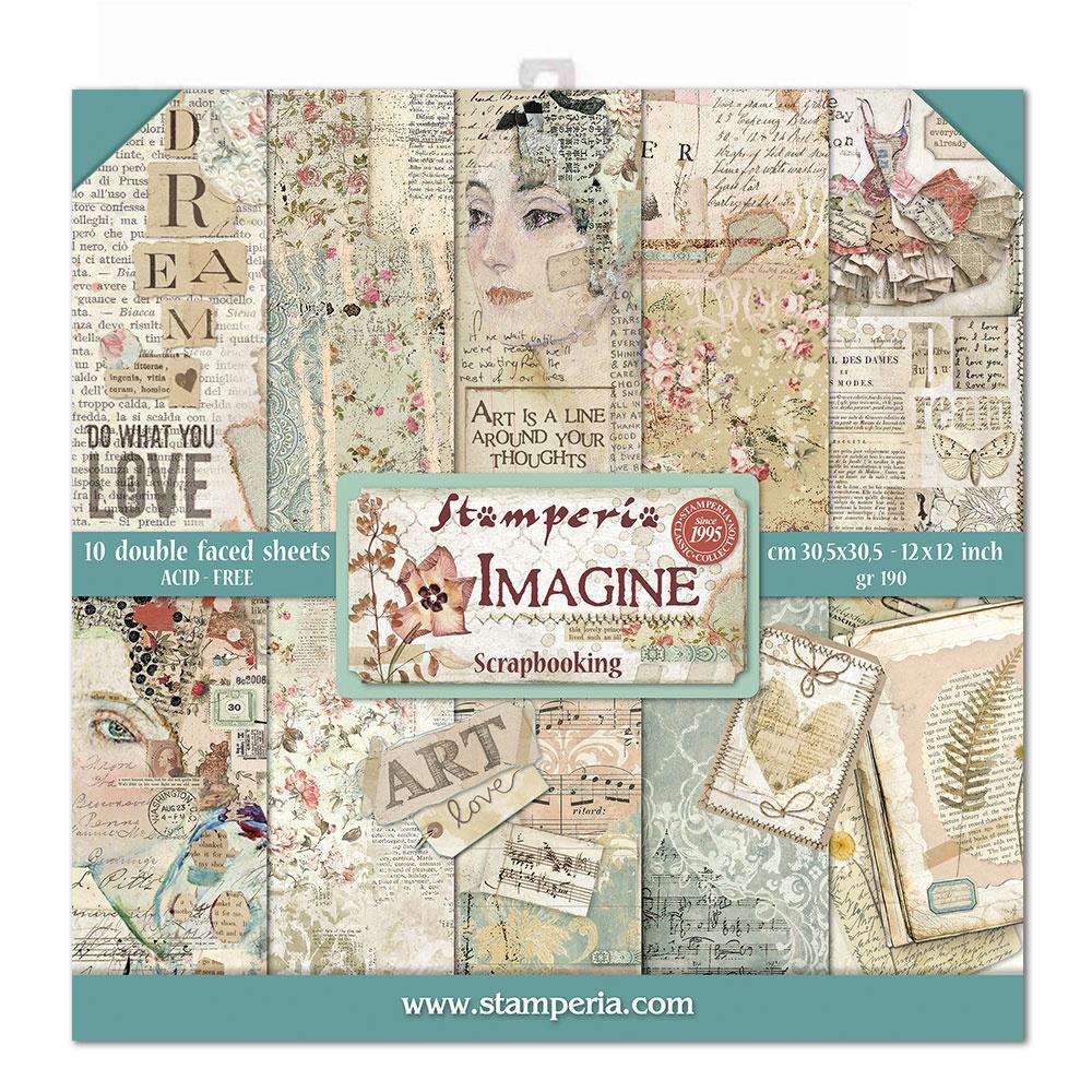 Stamperia Imagine 12x12 Inch Paper Pack (SBBL65) for Scrapbooking