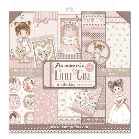 Stamperia Little Girl 12x12 Inch Paper Pack (SBBL67) for Decoupage