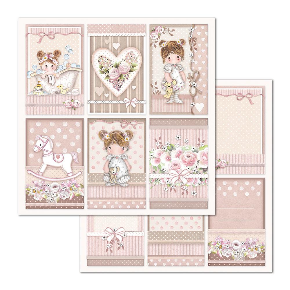 Stamperia Little Girl 12x12 Inch Paper Pack (SBBL67) for Decoupage