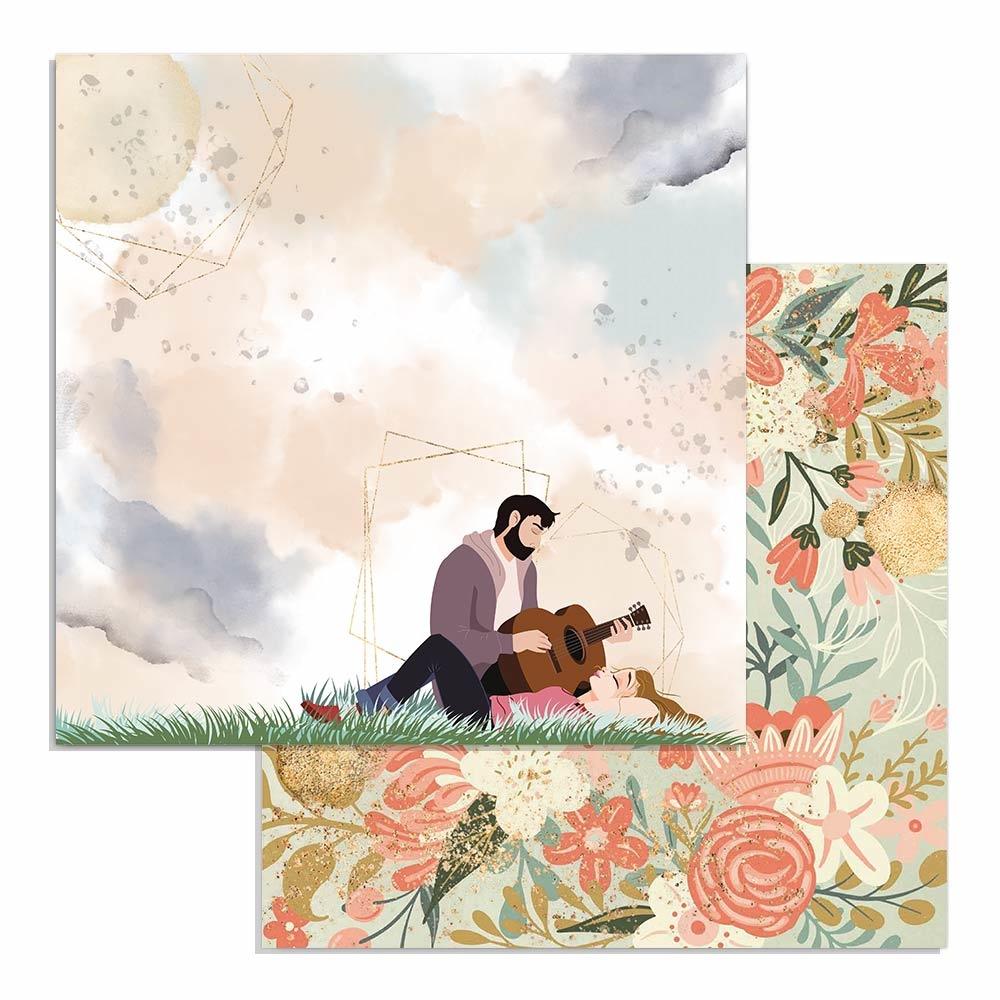 Stamperia Love Story Guitar 12x12 Inch Decoupage Napkin (SBB728)