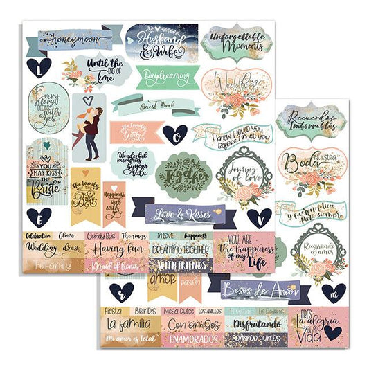 Stamperia Love Story Quotes 12x12 Inch Decoupage Napkin (SBB723)