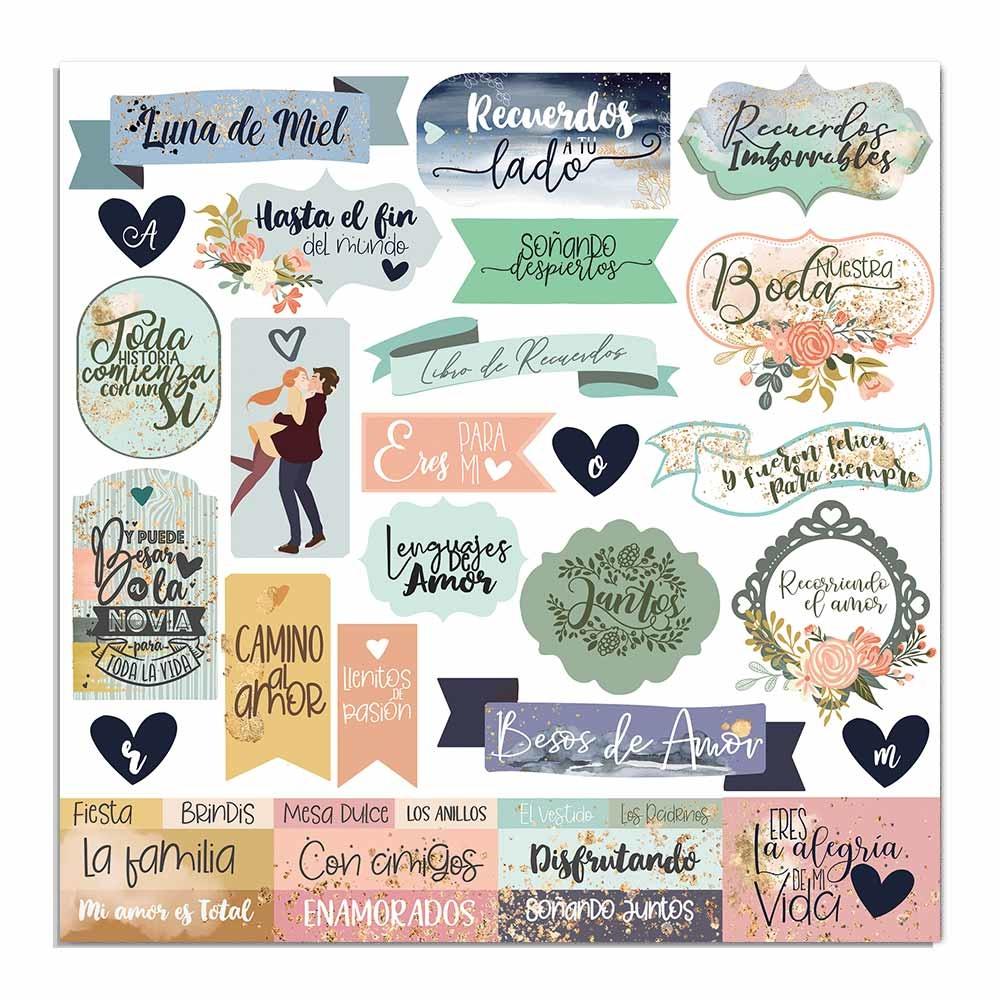 Stamperia Love Story Quotes 12x12 Inch Decoupage Napkin (SBB723)