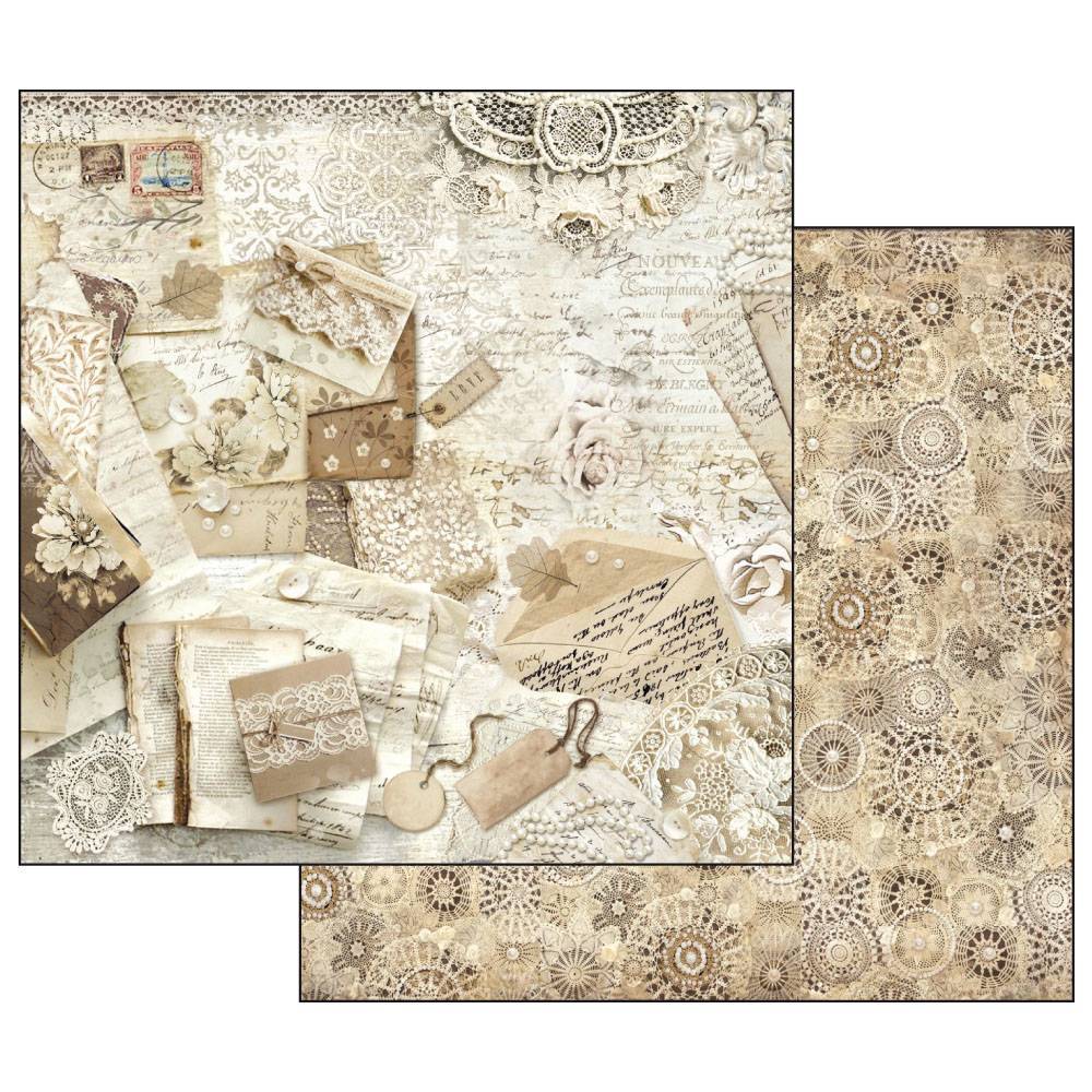 Stamperia Old Lace 12x12 Inch Paper Pack SBBL32 for Scrapbooking