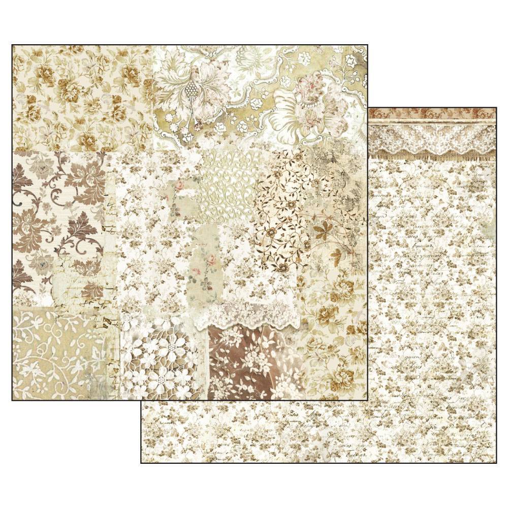 Stamperia Old Lace 12x12 Inch Paper Pack SBBL32 for Scrapbooking