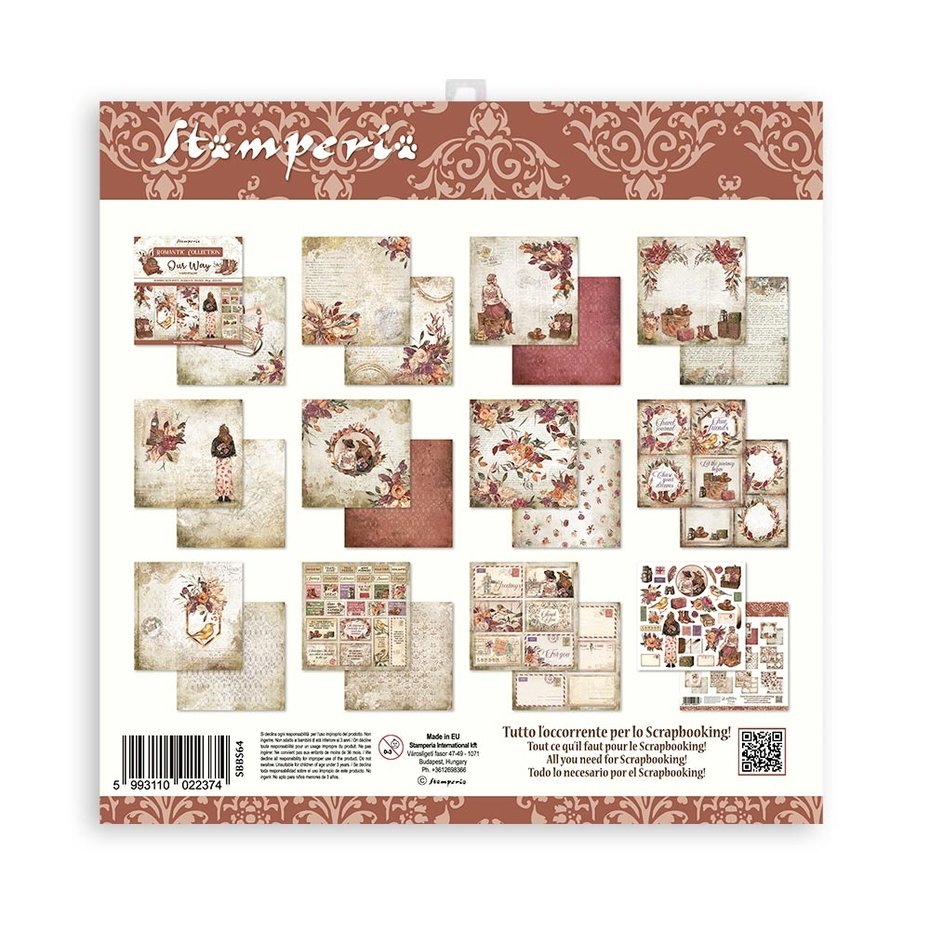 Stamperia Our Way 8x8 Inch Paper Pack (SBBS64)