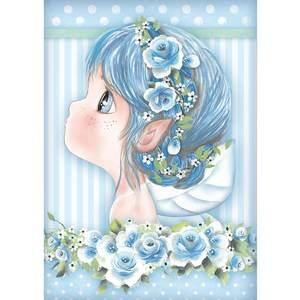 Stamperia Rice Paper A4 Light Blue Fairy (DFSA4409) for Decoupage