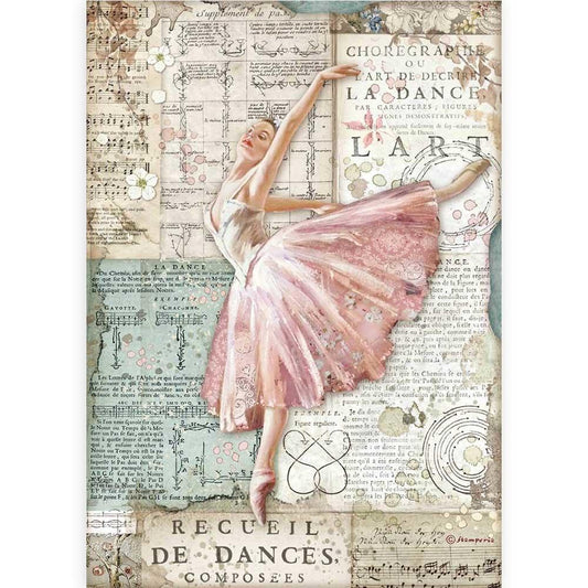 Stamperia Rice Paper A4 Passion Dancer (DFSA4543)