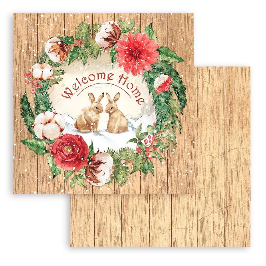 Stamperia Romantic Home for the Holidays 12x12 Inch Paper Pack (SBBL119)