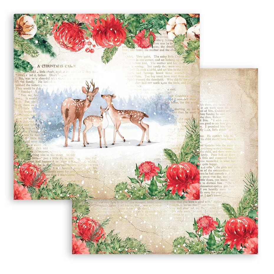 Stamperia Romantic Home for the Holidays 12x12 Inch Paper Pack (SBBL119)