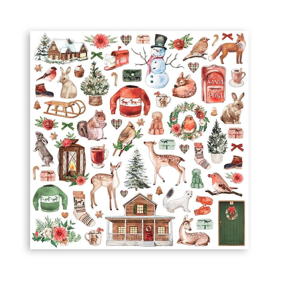 Stamperia Romantic Home for the Holidays 12x12 Inch Paper Pack (SBBL119)