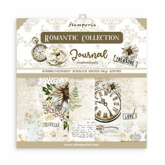 Stamperia Romantic Journal 8x8 Inch Paper Pack (SBBS34)