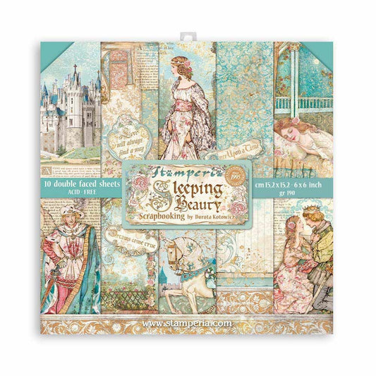 Stamperia Sleeping Beauty 6x6 Inch Paper Pack (SBBXS01)